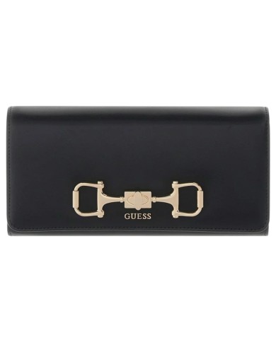 Portafoglio Donna Guess Janie Slg Flap Leather Black
