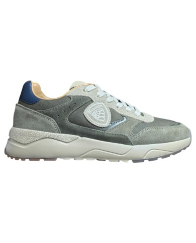 Sneakers Blauer Uomo Ozark Suede Leather Taupe Military