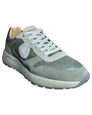 Sneakers Blauer Uomo Ozark Suede Leather Taupe Military