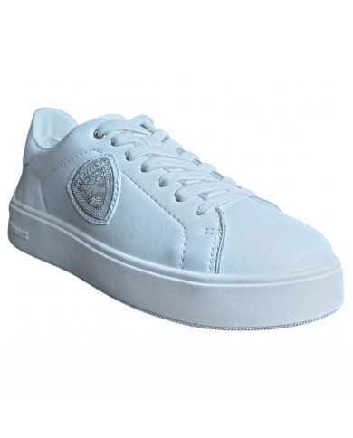Sneakers Blauer Donna Victory Glitter Logo Leather White