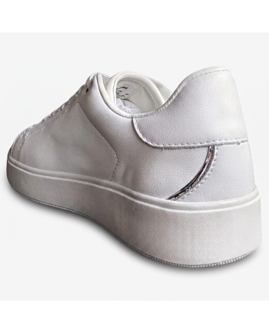 Sneakers Blauer Donna Victory Glitter Logo Leather White