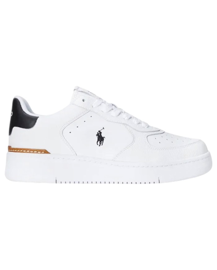 Sneaker Uomo Ralph Lauren Masters Court Leather White Black