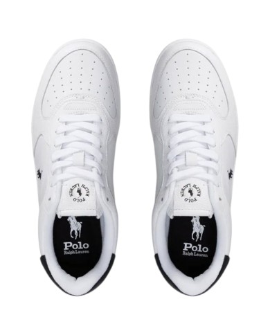 Sneaker Uomo Ralph Lauren Masters Court Leather White Black