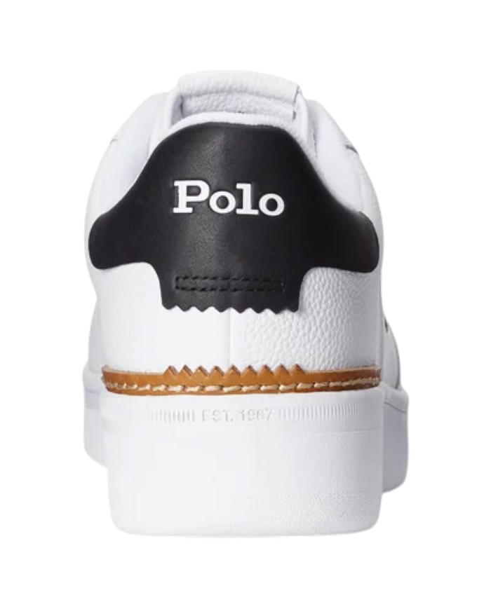 Sneaker Uomo Ralph Lauren Masters Court Leather White Black