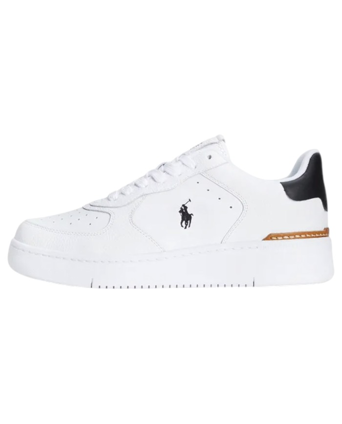 Sneaker Uomo Ralph Lauren Masters Court Leather White Black