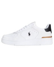 Sneaker Uomo Ralph Lauren Masters Court Leather White Black