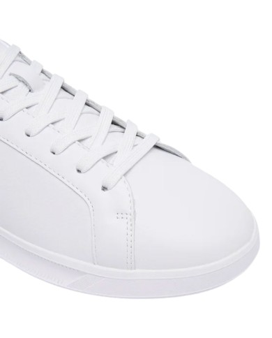 Sneake Uomo Ralph Lauren Heritage Court II Leather White Black