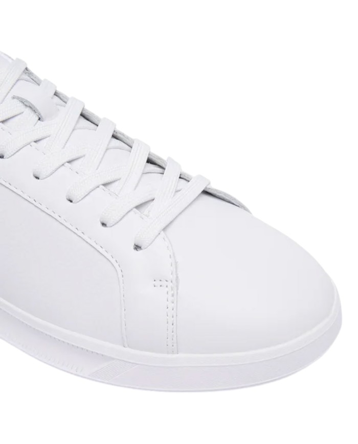 Sneake Uomo Ralph Lauren Heritage Court II Leather White Black