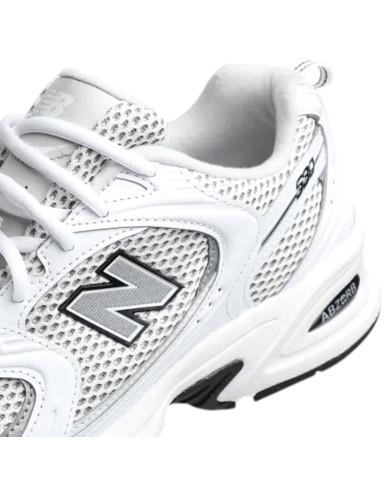 Sneakers Uomo Unisex Donna New Balance 530 Mesh Leather White Grey
