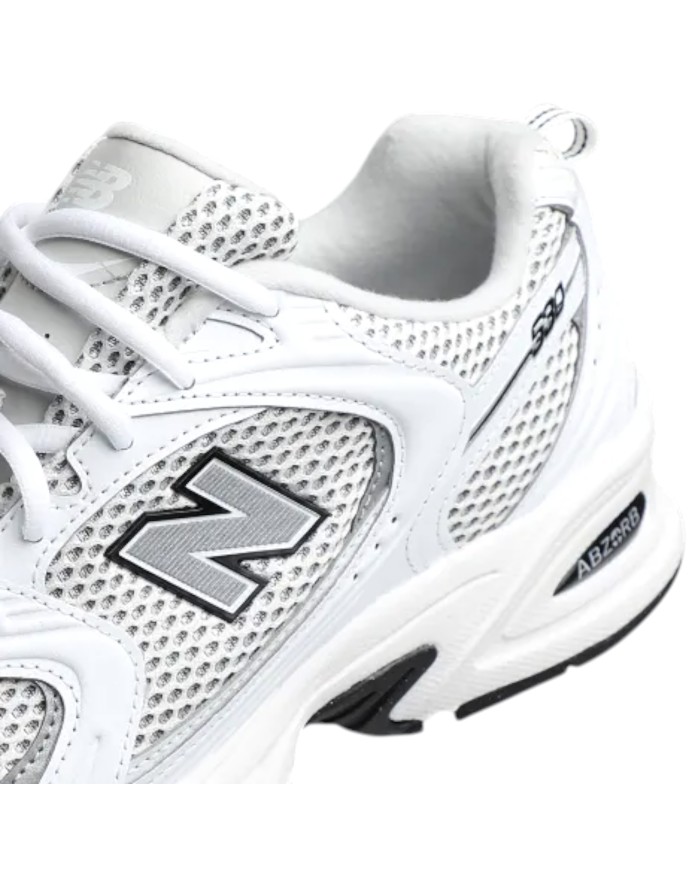 Sneakers Uomo Unisex Donna New Balance 530 Mesh Leather White Grey