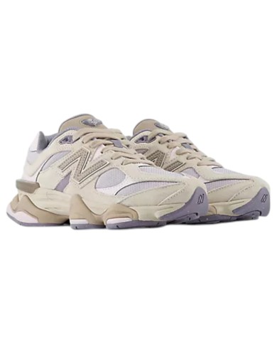 Sneakers Donna New Balance 9060 Leather Mesh Beige Grey Lilac