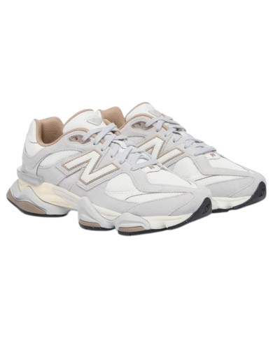 Sneakers Donna New Balance 9060 Leather Mesh Grey White Bronze