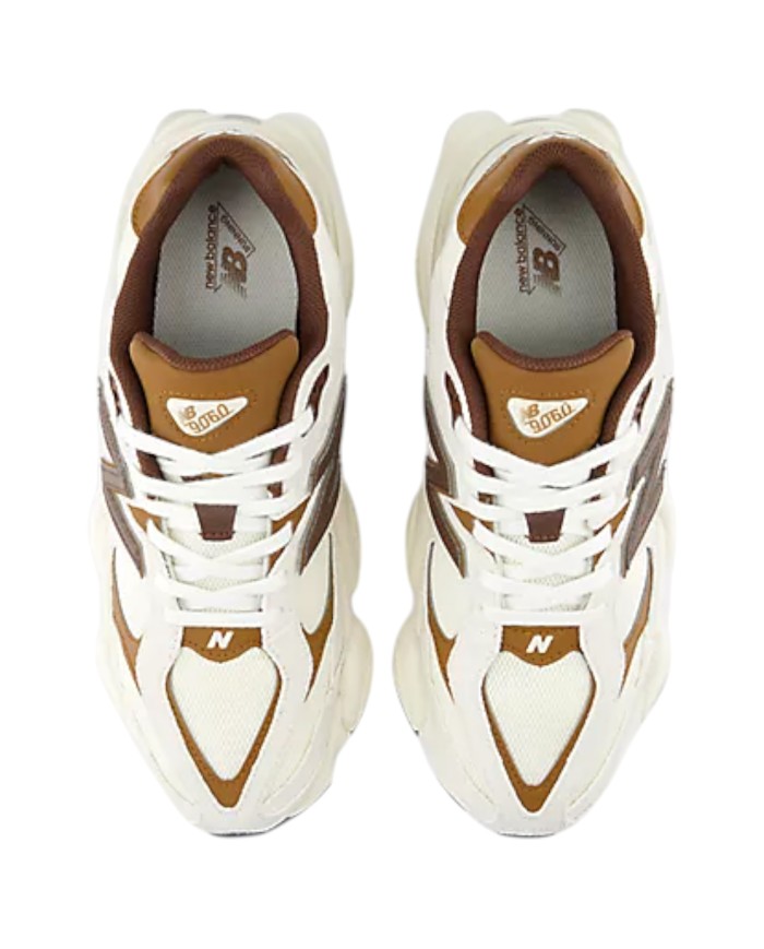 Sneakers Unisex New Balance Uomo Donna 9060 Leather Mesh Breakfast Tea Angora