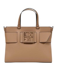 Tote Bag Armani Exchange Donna Con Tracolla Fibbia Logo Leather Narionette Brown