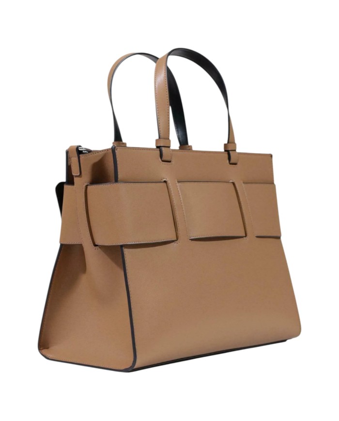 Tote Bag Armani Exchange Donna Con Tracolla Fibbia Logo Leather Narionette Brown