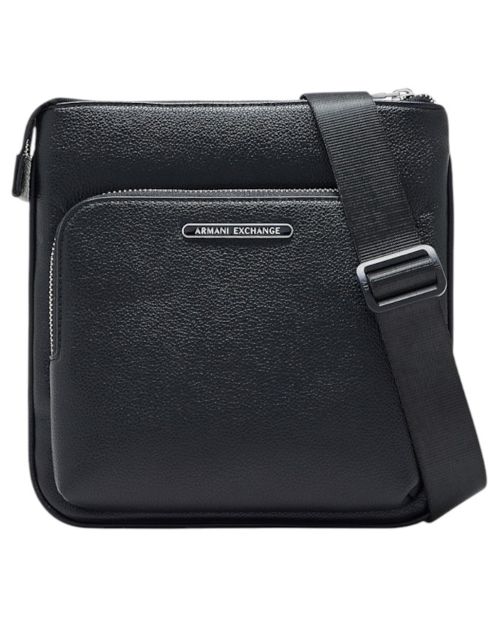 Borsello Armani Exchange Uomo Line Logo Leather Black