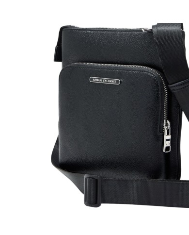 Borsello Armani Exchange Uomo Line Logo Leather Black