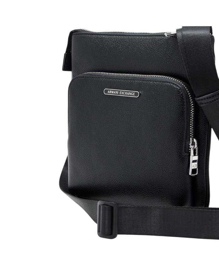 Borsello Armani Exchange Uomo Line Logo Leather Black