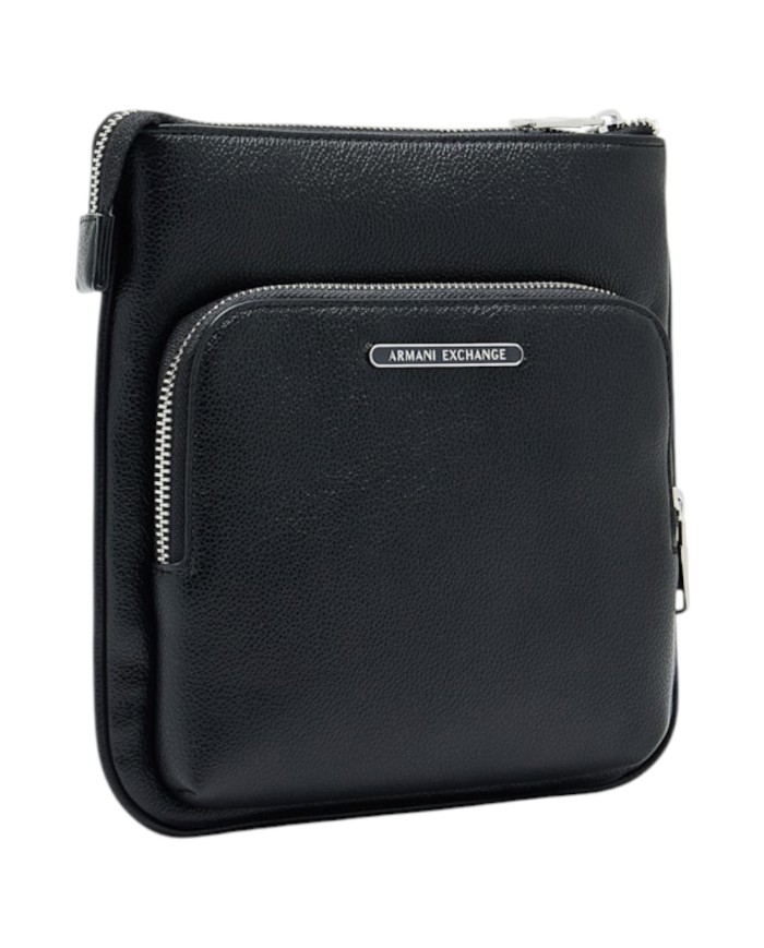 Borsello Armani Exchange Uomo Line Logo Leather Black
