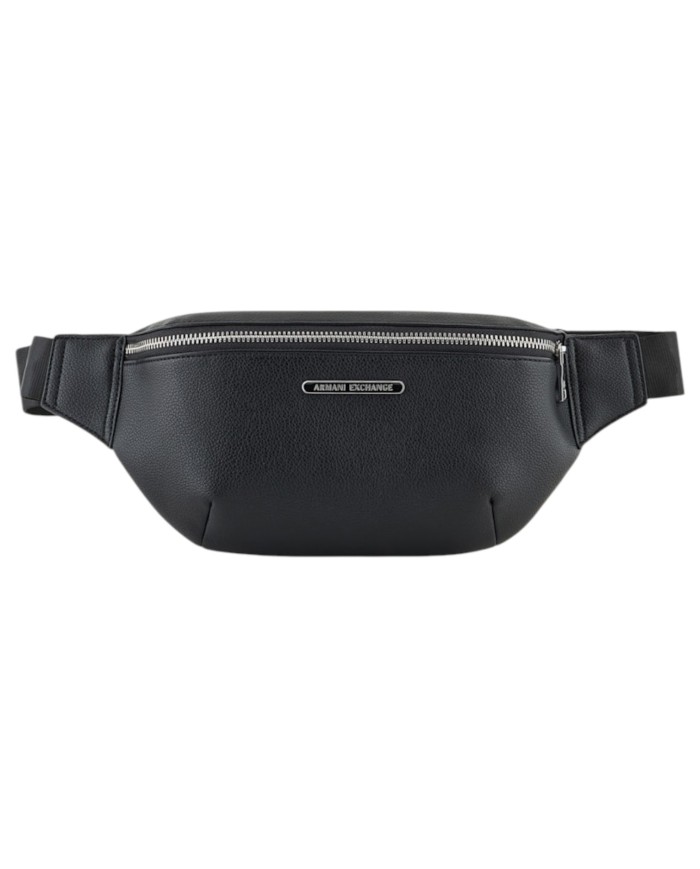 Marsupio Armani Exchange Uomo Line Logo Leather Black