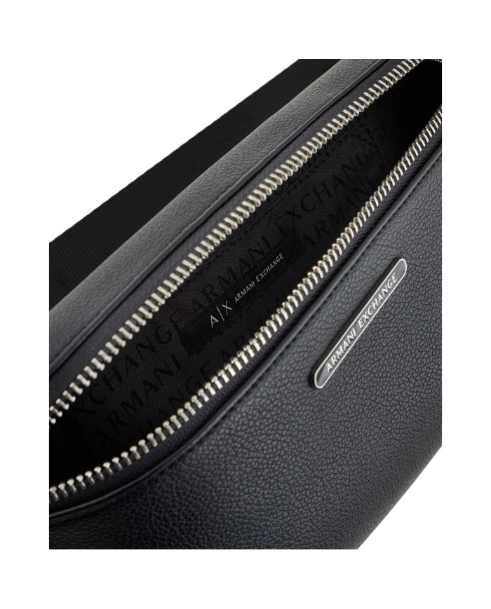 Marsupio Armani Exchange Uomo Line Logo Leather Black