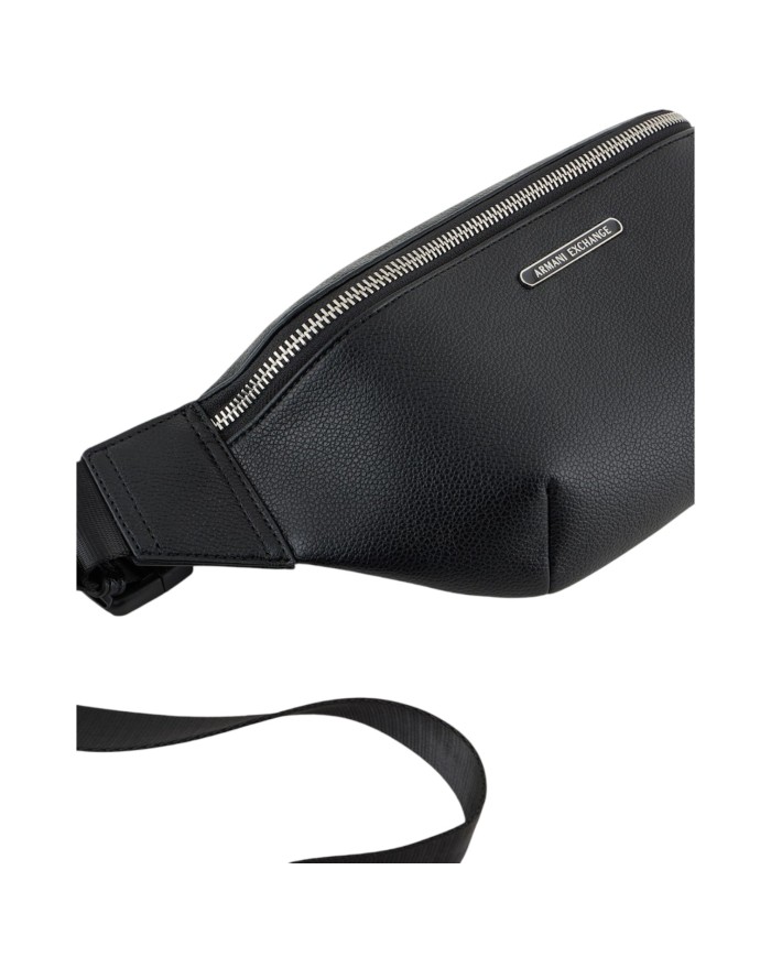 Marsupio Armani Exchange Uomo Line Logo Leather Black
