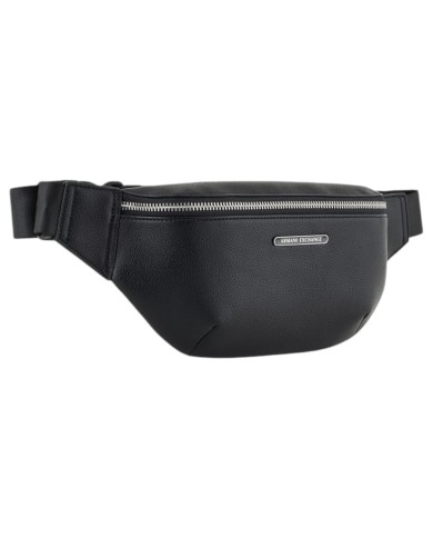 Marsupio Armani Exchange Uomo Line Logo Leather Black