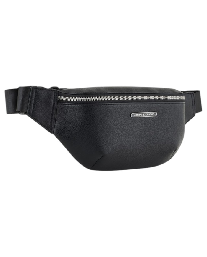 Marsupio Armani Exchange Uomo Line Logo Leather Black