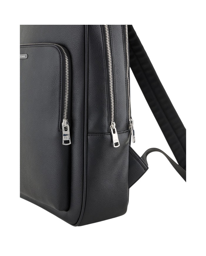 Zaino Uomo Armani Exchange Minimal Backpack Leather Black