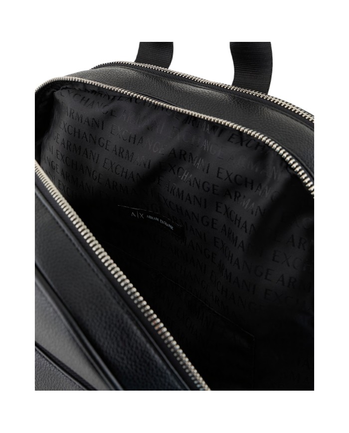 Zaino Uomo Armani Exchange Minimal Backpack Leather Black
