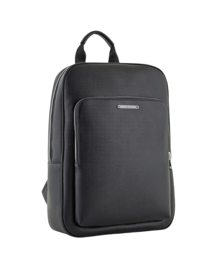 Zaino Uomo Armani Exchange Minimal Backpack Leather Black