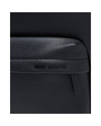 Zaino Armani Exchange Uomo Line Logo Grain Leather Black