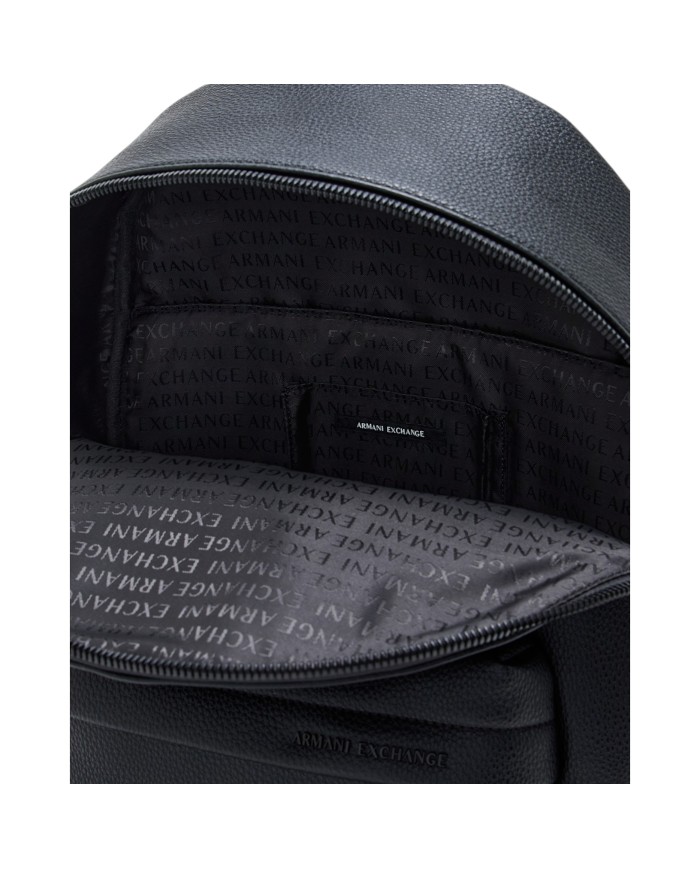 Zaino Armani Exchange Uomo Line Logo Grain Leather Black