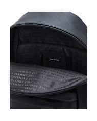Zaino Armani Exchange Uomo Line Logo Grain Leather Black
