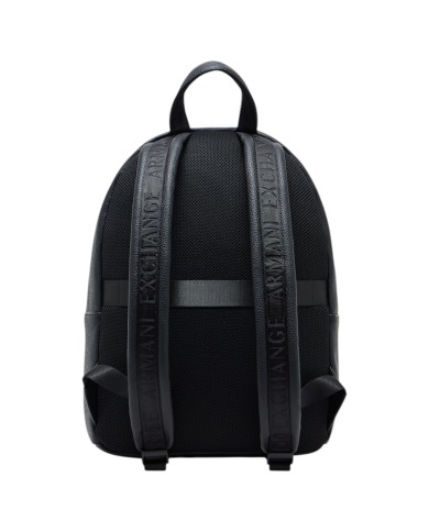 Zaino Armani Exchange Uomo Line Logo Grain Leather Black