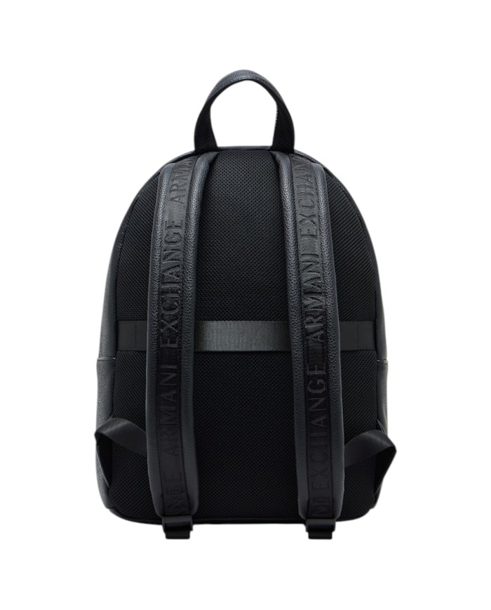 Zaino Armani Exchange Uomo Line Logo Grain Leather Black