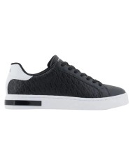 Sneaker Uomo Armani Exchange AX Logo Saffiano Leather Navy White