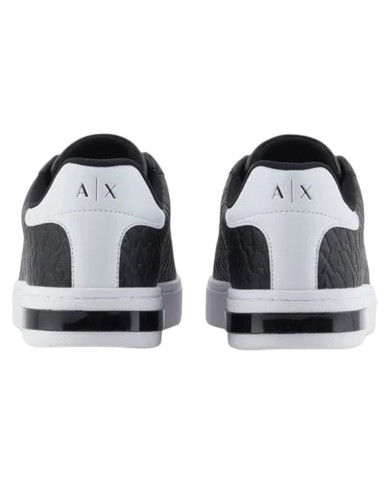 Sneaker Uomo Armani Exchange AX Logo Saffiano Leather Navy White