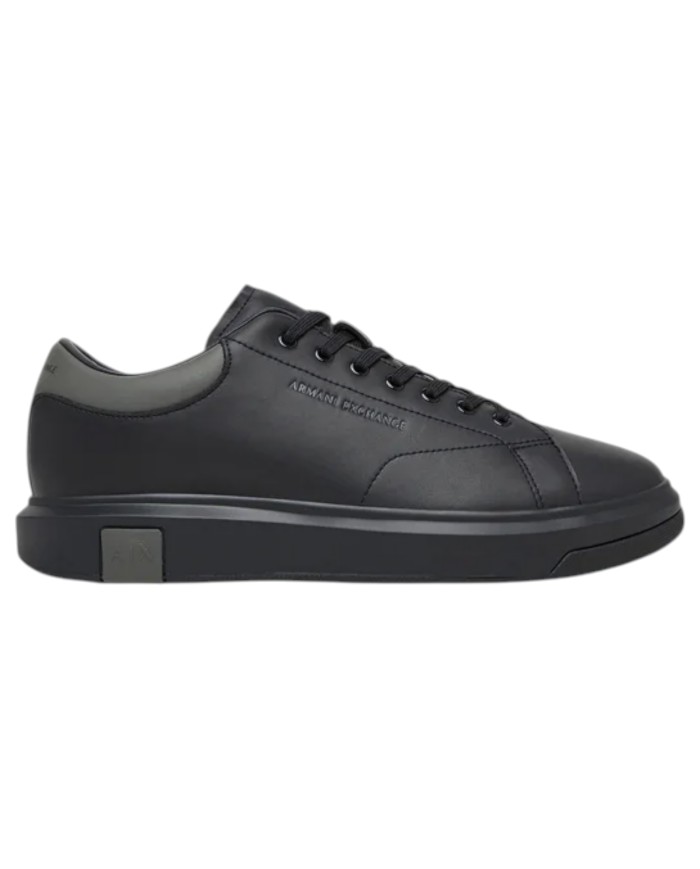 Sneaker Uomo Armani Exchange Action Leather Black Grey