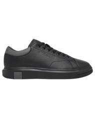 Sneaker Uomo Armani Exchange Action Leather Black Grey