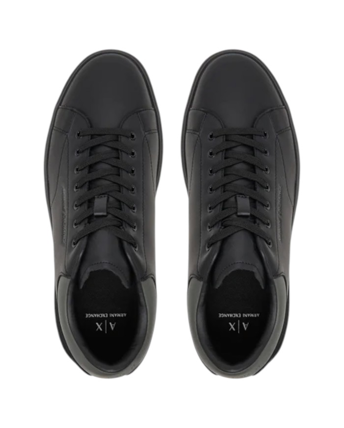 Sneaker Uomo Armani Exchange Action Leather Black Grey