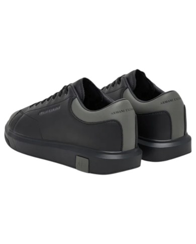 Sneaker Uomo Armani Exchange Action Leather Black Grey