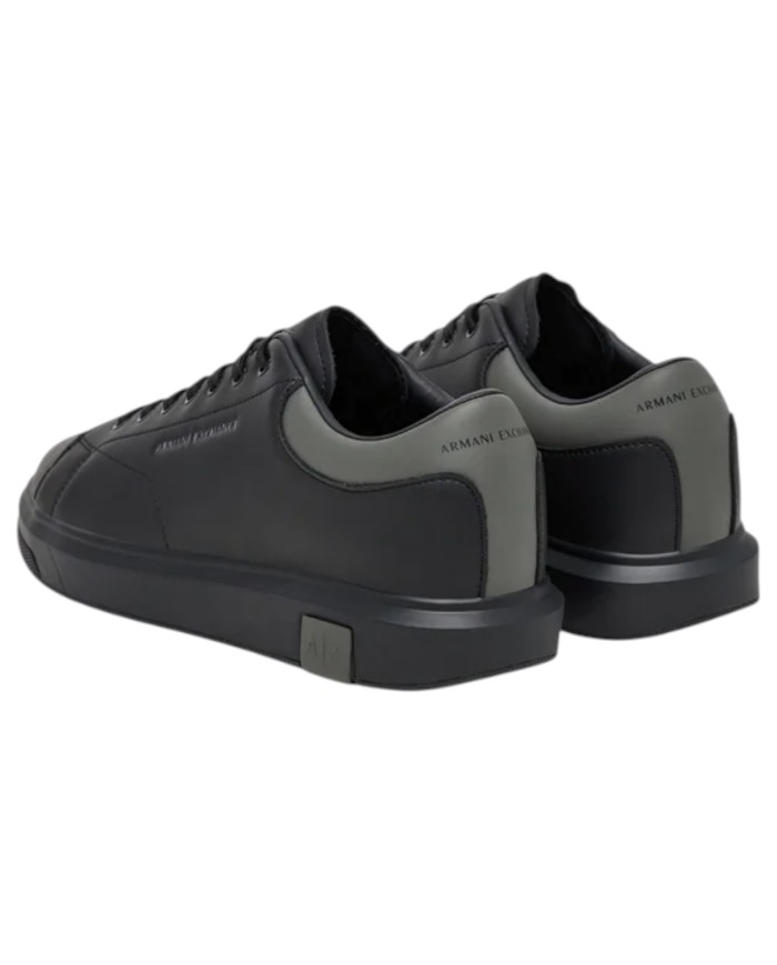 Sneaker Uomo Armani Exchange Action Leather Black Grey