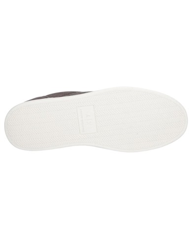 Sneaker Uomo Armani Exchange A X Embossed Logo Suede Leather Grey