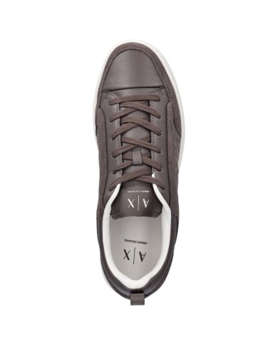 Sneaker Uomo Armani Exchange A X Embossed Logo Suede Leather Grey