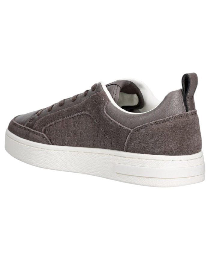 Sneaker Uomo Armani Exchange A X Embossed Logo Suede Leather Grey