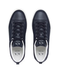 Sneaker Uomo Armani Exchange A X Embossed Logo Suede Leather Deep Navy