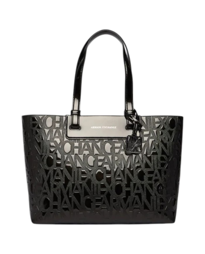Shopper Armani Exchange Donna Embossed Logo Black