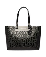 Shopper Armani Exchange Donna Embossed Logo Black