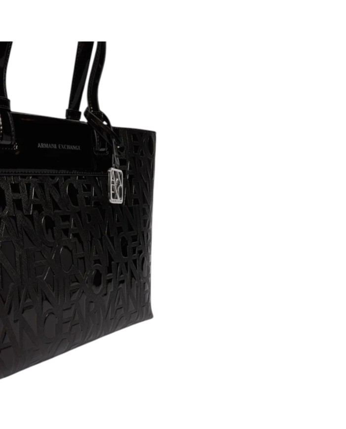 Shopper Armani Exchange Donna Embossed Logo Black